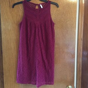 Burgundy Lace Dress